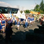 1994 Feile Na Gael 94 in Craogh Kilfinny, Limerick. Mount Sion players march in the parade.