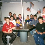1994 Feile Na Gael 94 in Craogh Kilfinny, Limerick. Mount Sion players relax after a busy day.