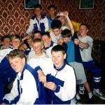 1994 Feile Na Gael in Craogh Kilfinny, Limerick. Mount Sion players relax after a busy day.