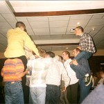 1996 Minor County Champions. Celebrations in the club afterwards.