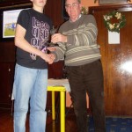 2010 Aaron Coady receiving Mick Healy Award from Sean O'Dwyer. 15-12-2010
