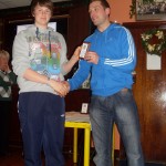 2010 Austin receiving award for representing Waterford Under 15. 15-12-2010