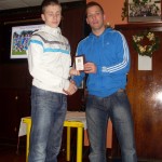2010 Darren receiving award for representing Waterford Under 16. 15-12-2010
