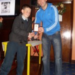 2010 Michael receiving award for representing Waterford Under 12. 15-12-2010.