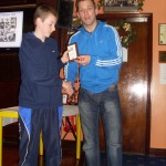 2010 Ross receiving award for representing Waterford Under 14. 15-12-2010.
